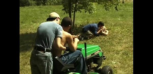  Two twinky gardeners fucking with horny strangers